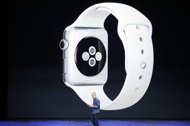 The new Apple Watch is shown off in California at Apple's big press event last night. Stephen Lam / Reuters