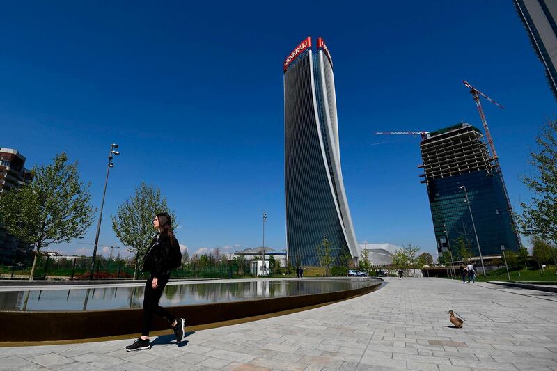 The twisting structure was designed by British-Iraqi architect Zaha Hadid. AFP