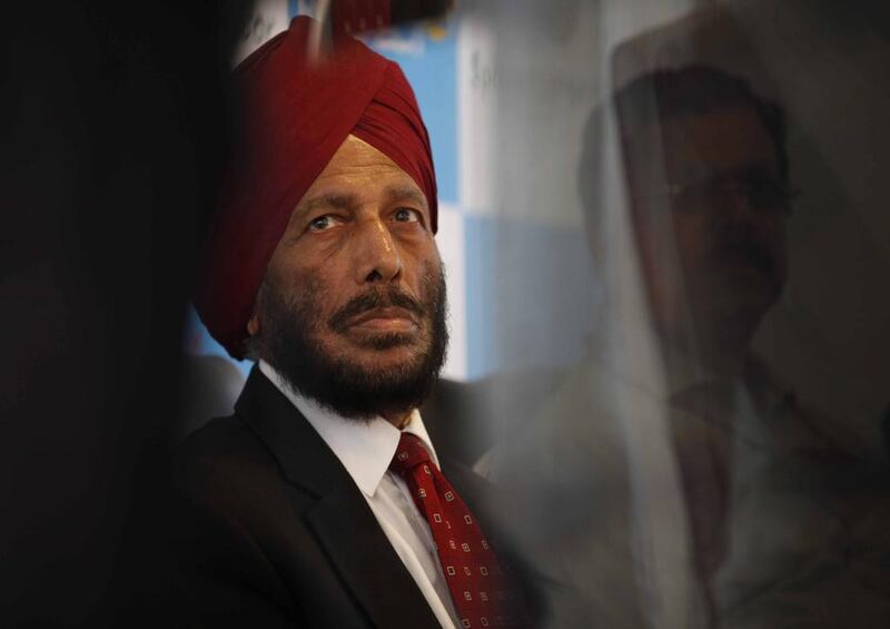 Former Indian athlete Milkha Singh, dubbed the 'Flying Sikh', during a news conference on July 18, 2013 in New Delhi, India. Raj k Raj / Getty Images