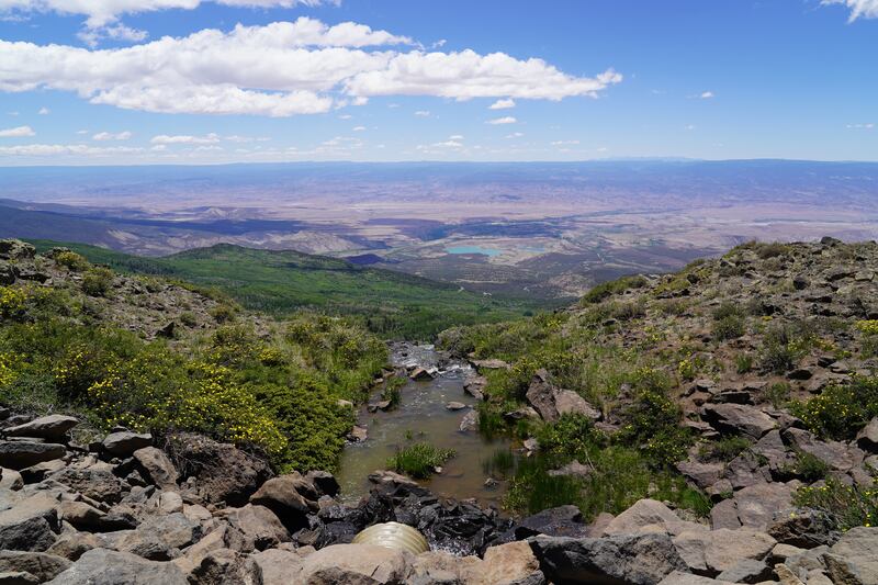 A view from the top of Grand Mesa overlooking the dry Western Slope of Colorado. In July, the state’s governor declared a drought emergency.