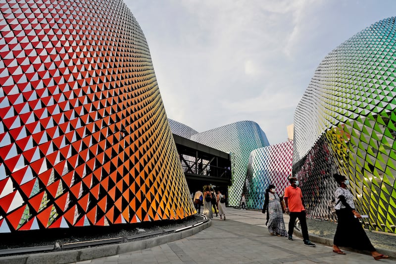People visit the Pakistan pavilion at the Dubai Expo 2020. Kamran Jebreili / AP Photo