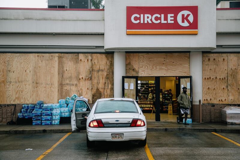A Circle K store is boarded up in preparation for the arrival of Hurricane Delta in Abbeville, Louisiana. Bloomberg