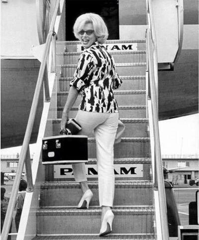 Marilyn Monroe using T Anthony luggage. Courtesy T Anthony 