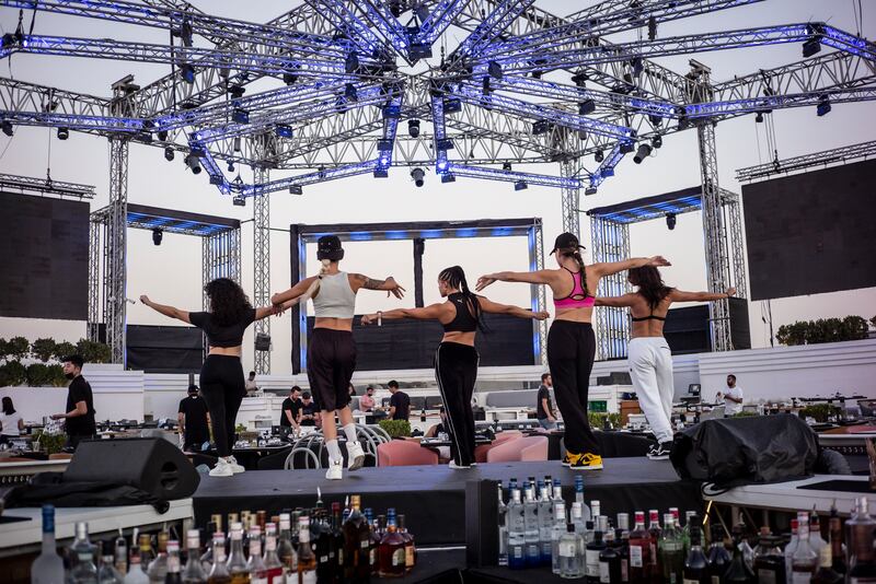 Behind the scenes with performers at White Dubai in Meydan