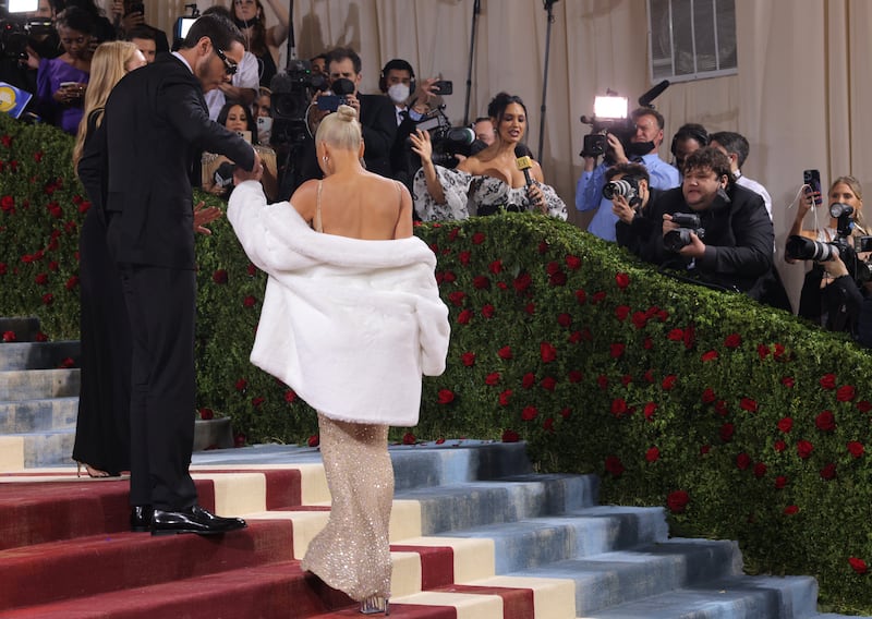Kardashian made waves at the Met Gala by wearing a dress once owned by Marilyn Monroe. Reuters