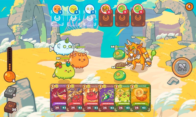 Axie Infinity, the game in which players earn cryptocurrency. Photo: Sky Mavis