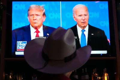 A debate watch party Thursday, in Scottsdale, Arizona. AP 
