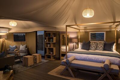 One of the tented rooms at Kingfisher Lodge. Sharjah Collection By Mantis