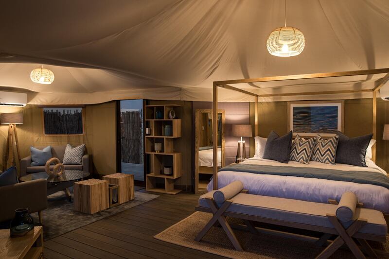 One of the tented rooms at Kingfisher Lodge. Sharjah Collection By Mantis