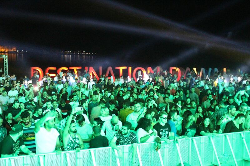 Crowds enjoying this edition of Destination Dawn in Ras Al Khaimah. Jason Von Berg / The National