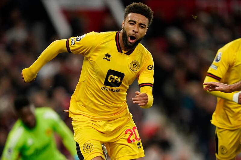 Jayden Bogle opened the scoring for Sheffield United in the 35th minute. AP