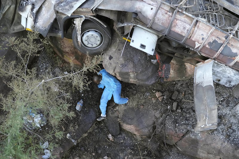  A bus carrying worshippers on a long-distance trip from Botswana to an Easter weekend church gathering in South Africa plunged off a bridge on a mountain pass on Thursday.  The only survivor was an 8-year-old child who was receiving medical attention for serious injuries. AP
