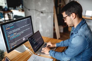 Shifting to working from home and not being able to see team members has been challenging for many amid Covid-19 crisis. Getty