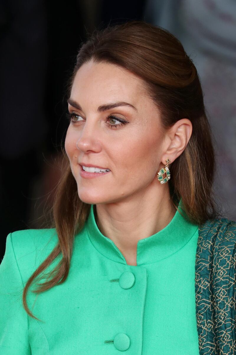 She accessorised her look with earrings by Pakistani brand, Zeen. Getty Images