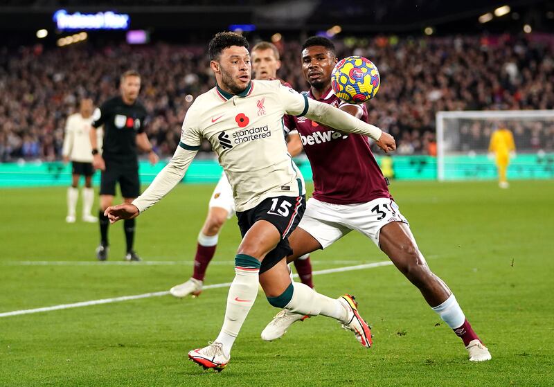 Alex Oxlade-Chamberlain - 5: The 28-year-old had trouble finding red shirts with his passes. He tried to generate some forward momentum but wasted possession too often. Taken off for Thiago with 21 minutes to go. PA