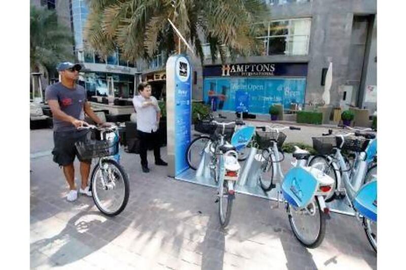 A reader says bikes are available to rent at many places in the Gulf region. Sarah Dea / The National