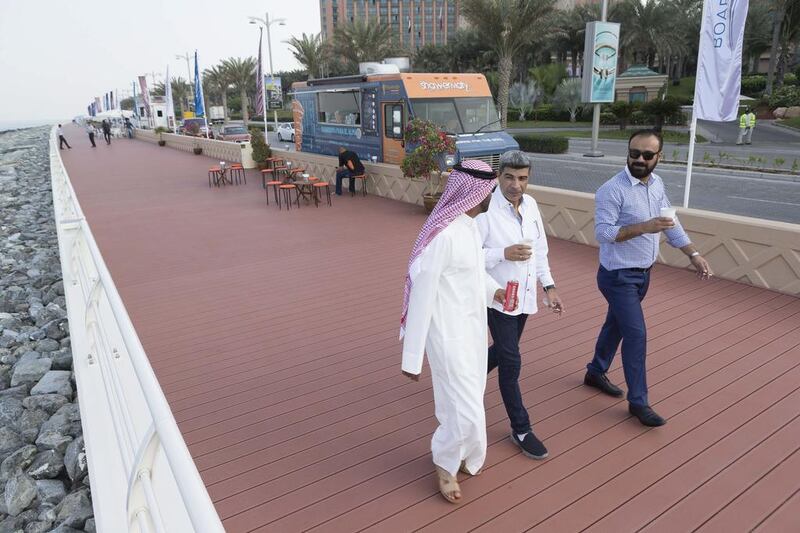 Opening of the new Boardwalk on the Palm Jumeirah that runs along the Crescent in front of the Atlantis Hotel. Antonie Robertson / The National 