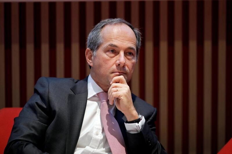 FILE PHOTO: Frederic Oudea, chief  executive officer of French bank Societe Generale, attends the presentation of the company's 2016 annual results in Paris, France, February 9, 2017. REUTERS/Benoit Tessier/File Photo