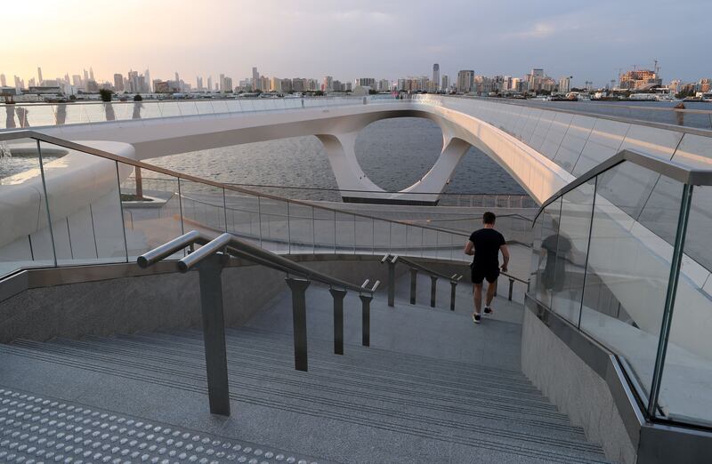A viewing deck in Dubai Creek Harbour where experts say is going to become one of the city's most popular communities. Chris Whiteoak / The National
