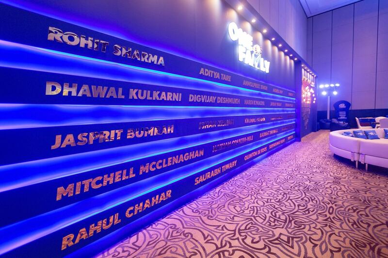 Mumbai Indians team room in ST.REGIS,  Abu Dhabi, United Arab Emirates on 30th August 2020.

Photo: Sandeep Shetty/Focus Sports/Mumbai Indians.