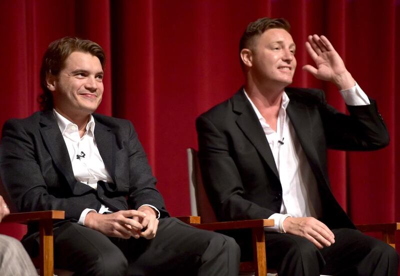 Emile Hirsch, left, and Lane Garrison participate in a panel following the Bonnie & Clyde For Your Consideration screener event at the Leonard H Goldenson Theatre on Friday 16 May, 2014, in Los Angeles. John Shearer / Invision for Lifetime / AP Images