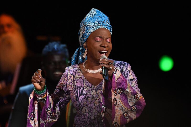 Beninese singer-songwriter Angelique Kidjo performs onstage during the 62nd Annual Grammy Awards pre-telecast show on January 26, 2020, in Los Angeles. (Photo by Robyn Beck / AFP)