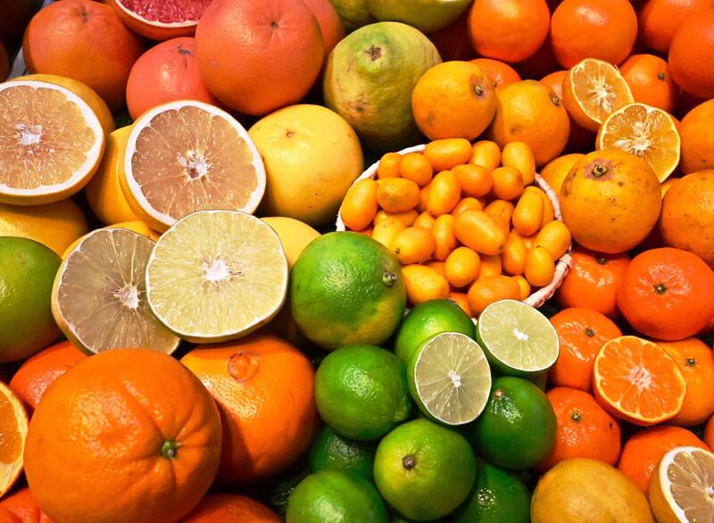 Fruits are pictured during the opening day of the "Grüne Woche" (green week) agricultural fair in Berlin on January 18, 2019  / AFP / Tobias SCHWARZ
