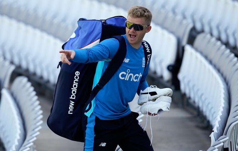 England's Sam Billings leaves the ground after his practice session at Lord's on Tuesday. AP