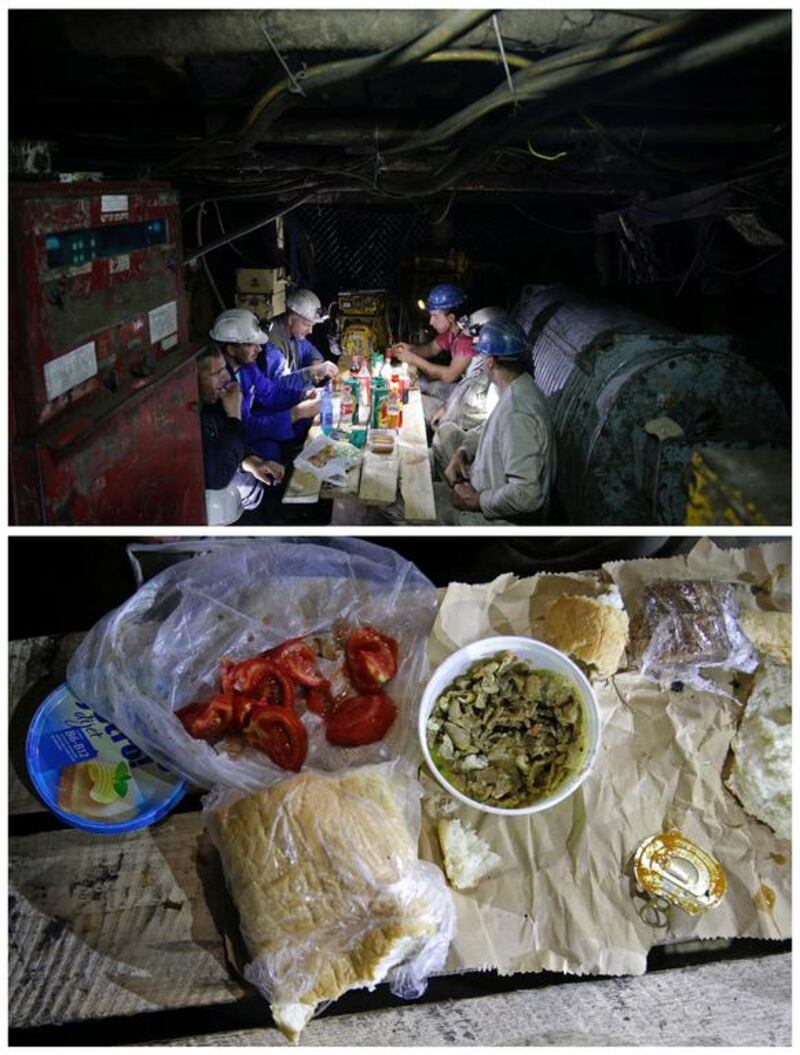 Coal miners deep inside the Haljinici coal mine, in Kakanj, Bosnia and Herzegovina on June 21, 2016. Photo by Dado Ruvic