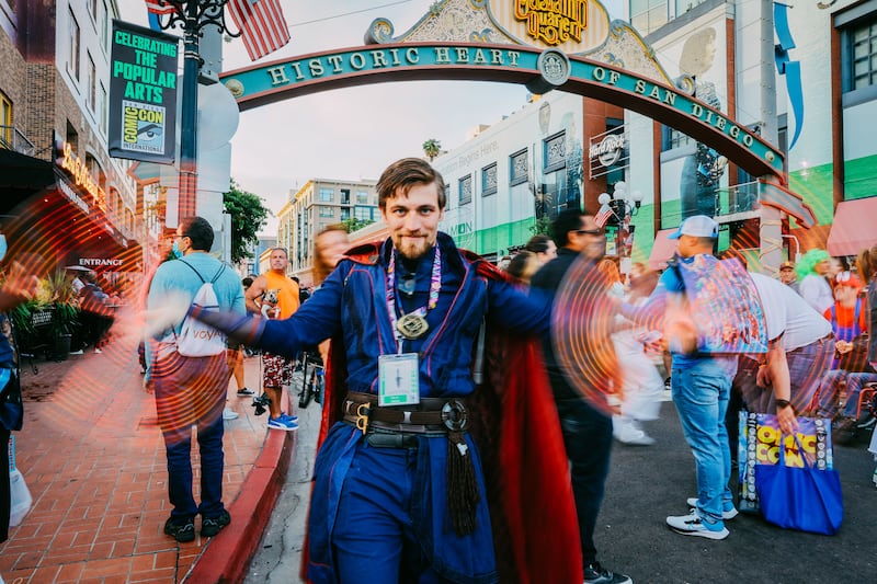 Cosplayer dressed as Doctor Strange. Getty Images