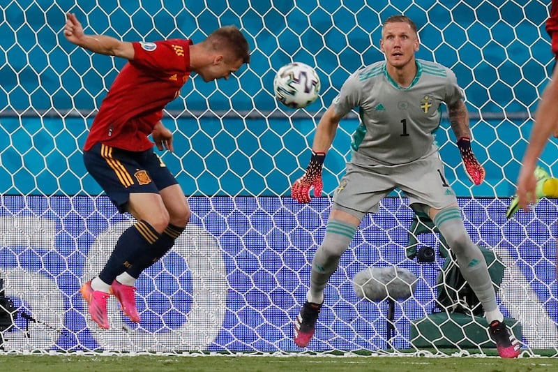 Dani Olmo – 6. Sneaked into a position between Sweden’s two central defenders to head towards goal after 15. Effort well saved, but he should have scored. Good shot on 44 that Olsen saved well. Further chances in second half. AFP