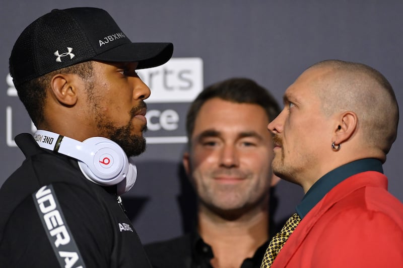 Anthony Joshua and Oleksandr Usyk face off. Getty