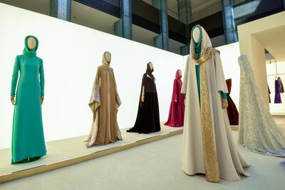 Valentino's selection of haute couture abayas. Photo: Valentino