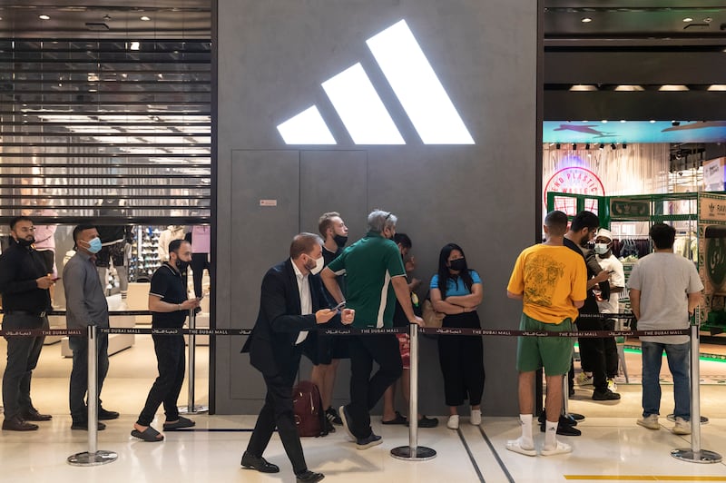 The queue started at 4am in The Dubai Mall store. Antonie Robertson / The National