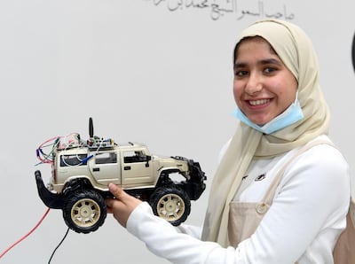 Young inventor Mariam Al Ghafri has more than two dozens inventions with the aim of making everyday life better. Photo: Mariam Al Ghafri