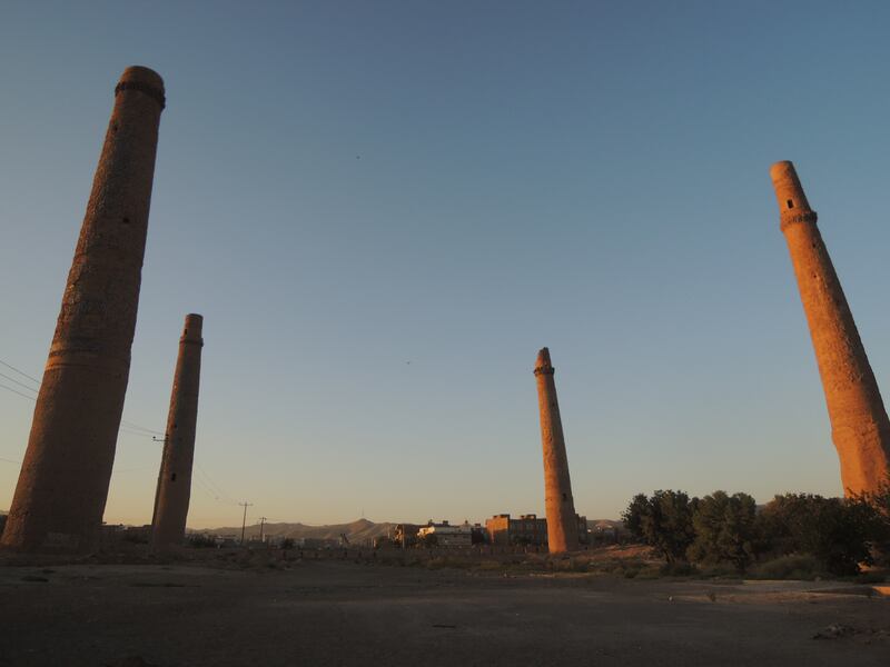 The minarets of the Mussalla complex date back to when the city was under Timurid rule.