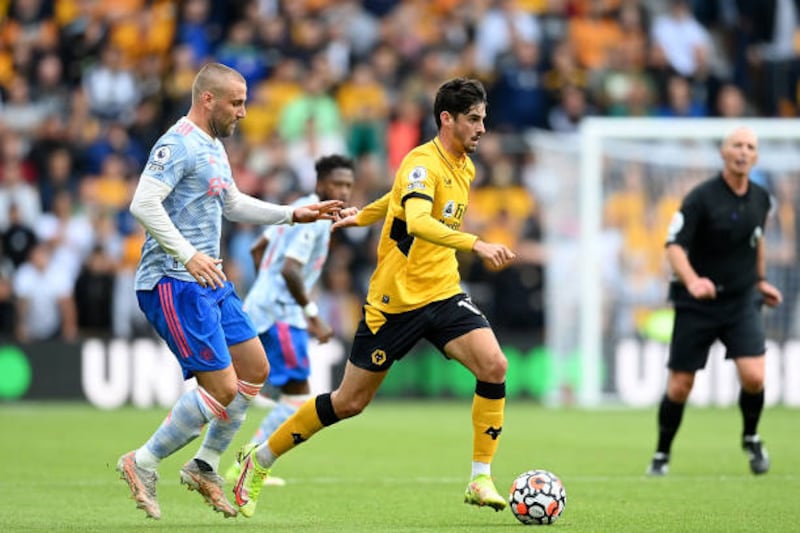 Francisco Trincao 7 - The Barcelona loanee had a bright game for Wolves as he displayed some of his attacking flair and link-up play. Unlucky not to score in the first half with an effort that beat De Gea but not the trailing Wan-Bissaka. Getty