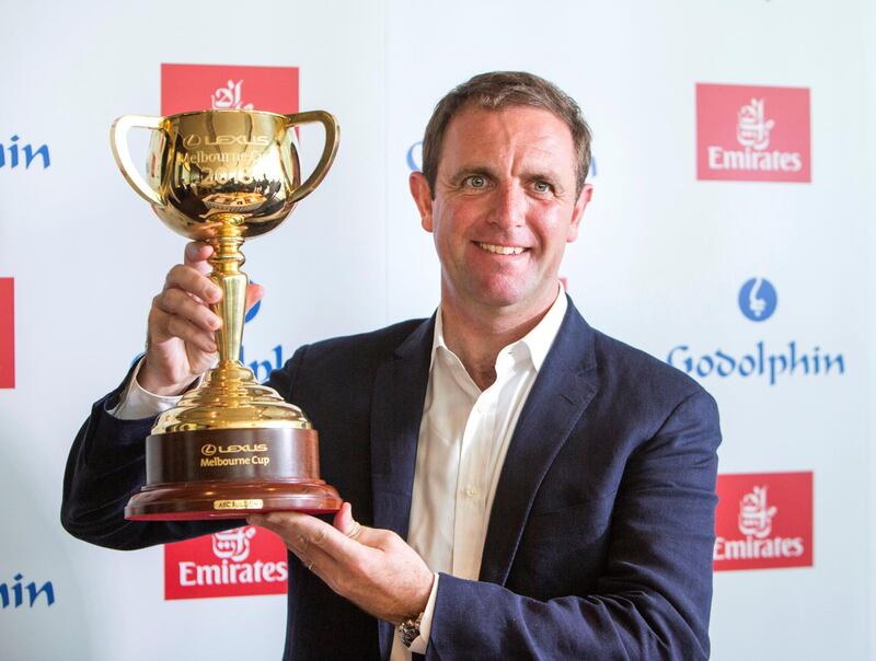 DUBAI, UNITED ARAB EMIRATES - Goldolphin trainerCharlie Appleby who saddled the Melbourne Cup winner Cross Counter at his press conference at Emirates Tower, Dubai.  Leslie Pableo for The National for Amith Pasella���s story