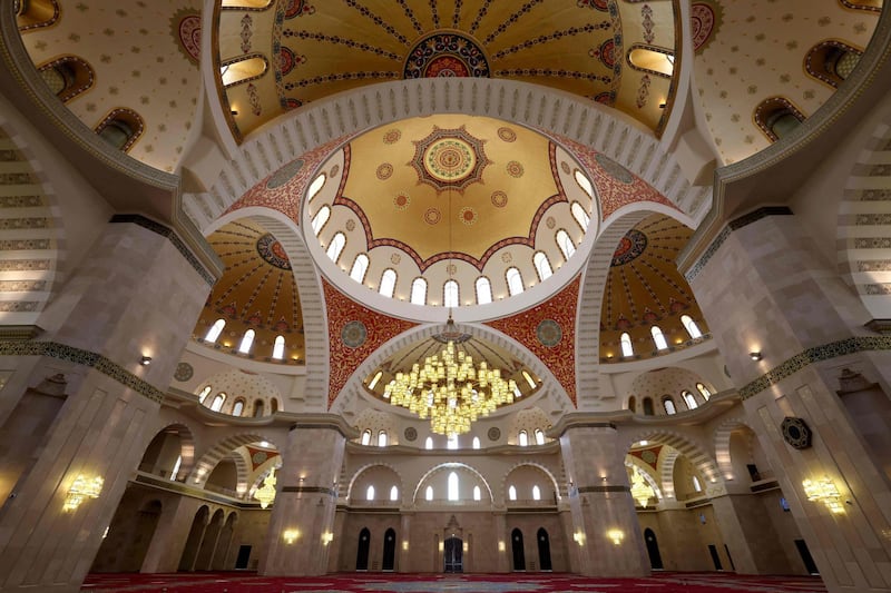 The interior of the Sheikh Zayed Mosque in Fujairah. AFP