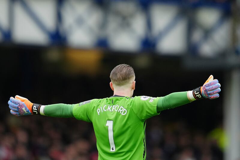 EVERTON RATINGS: Jordan Pickford - 7, Showed plenty of authority to come out and deal with balls into the box and convincingly saved Leandro Trossard’s shot. Booked for time wasting.

AP