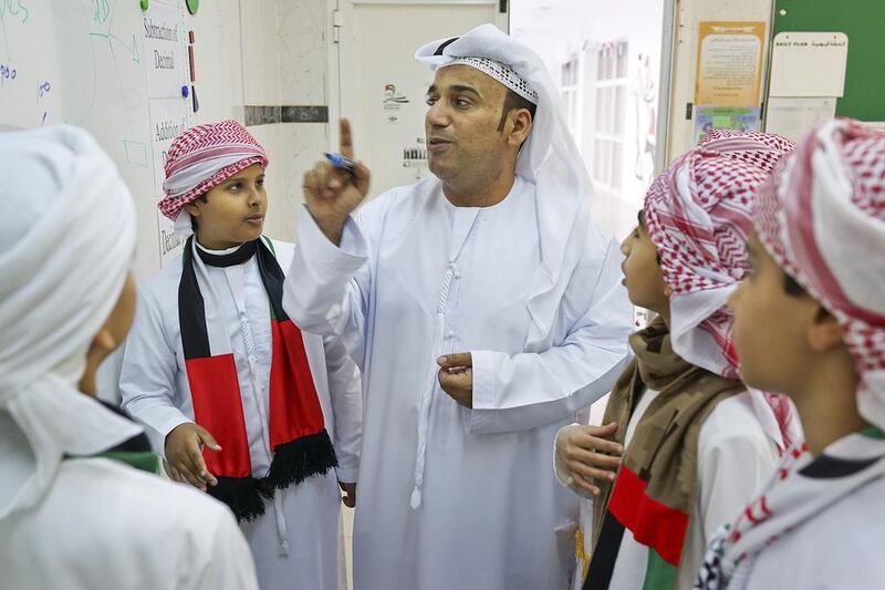  Khalifa Al Naimi is the director of math at the Al Tamayoz Model School in Al Ain. Delores Johnson / The National 
