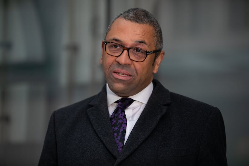 British Foreign Secretary James Cleverly on Sunday. PA