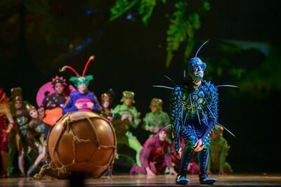 The fly character in Ovo by Cirque du Soleil. Khushnum Bhandari / The National