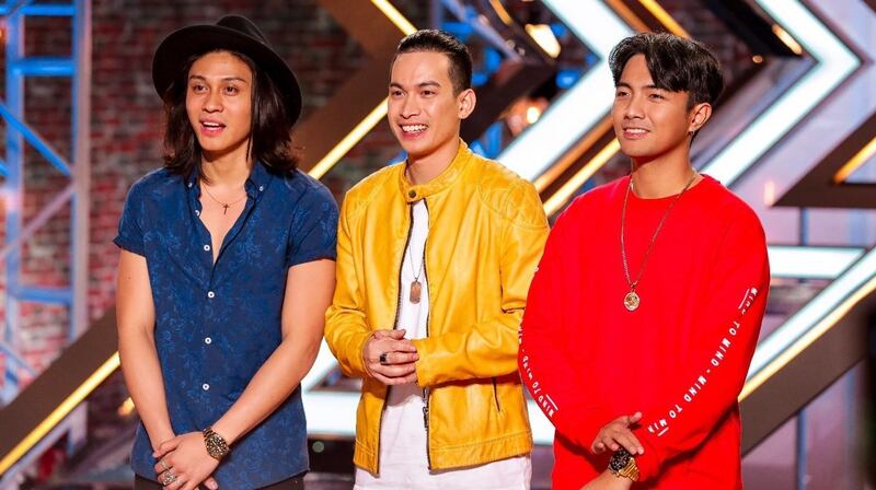 Filipino boy band JBK on The X Factor UK, Courtesy ITV
