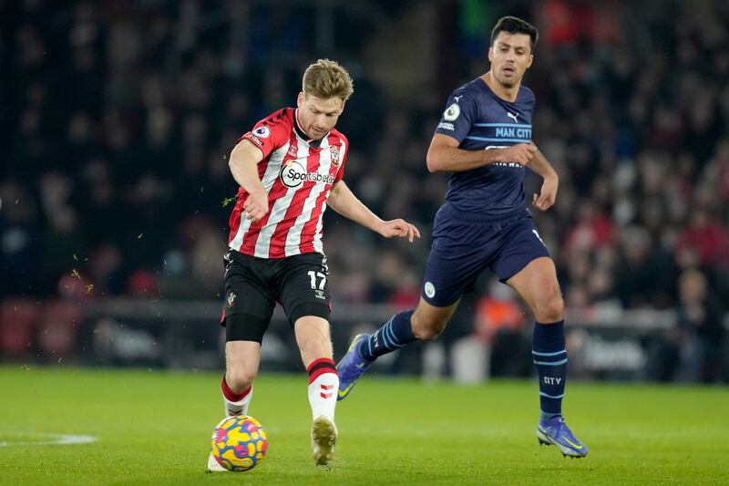 Stuart Armstrong – 6. Floated into some lovely spaces but couldn’t quite get the ball under control when the opportunity came to counter. Did well to head away a cross seemingly destined to reach Sterling and also started a move that released Broja. Booked for a poor challenge on Laporte. AP