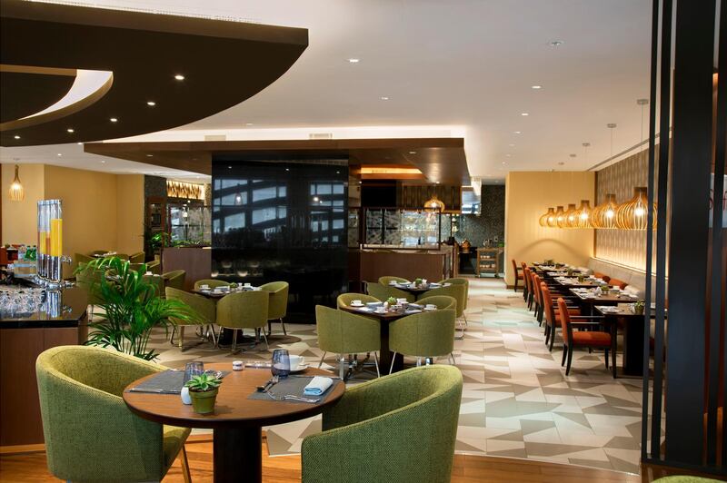 Saffron is the all-day dining restaurant. Courtesy Pearl Rotana Capital Centre