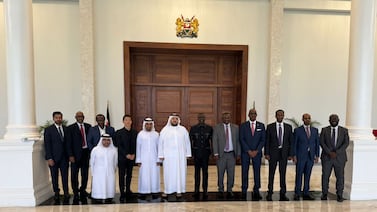 UAE and Kenyan officials during the signing of the investment agreement. Photo: UAE Ministry of Investment