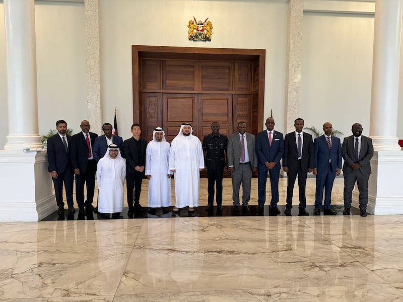 UAE and Kenyan officials during the signing of the investment agreement. Photo: UAE Ministry of Investment