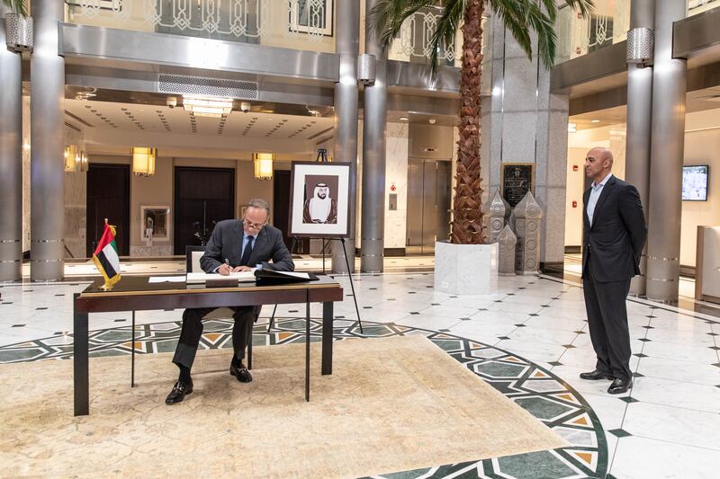 Since Friday, the US Embassy has received friends from the diplomatic community in Washington to express condolences, including ambassador Salem Al Sabah and diplomats from Kuwait, and former US ambassador to the UAE, David Mack. Photo: UAE embassy in the US