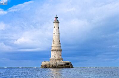 The Cordouan Lighthouse when the sea level is low. Unesco